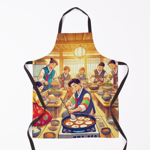 Item preview, Cooking Together for Seollal designed and sold by BobArtGallery.