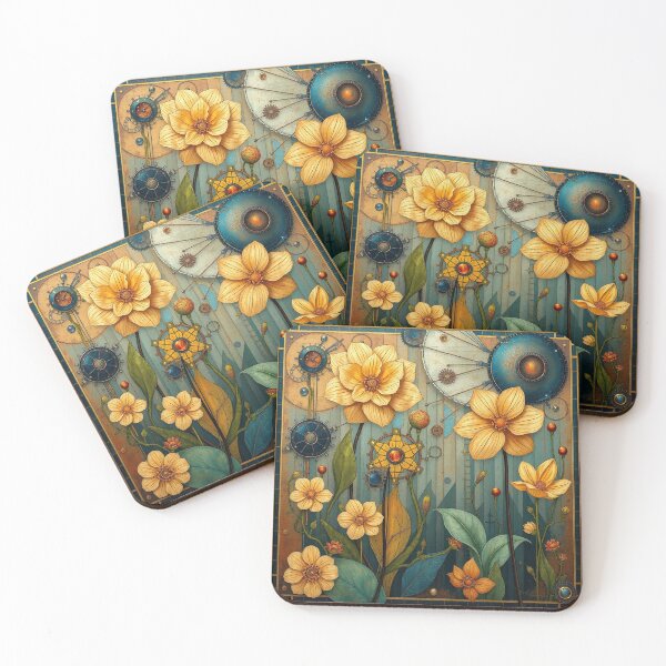 Item preview,  A Beautiful Flower Garden painting inspired by Gustav Klimt designed and sold by Vintage Designs +.