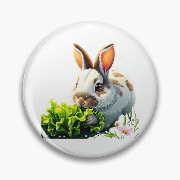 Item preview, Rabbit biting lettuce designed and sold by Kenji11.