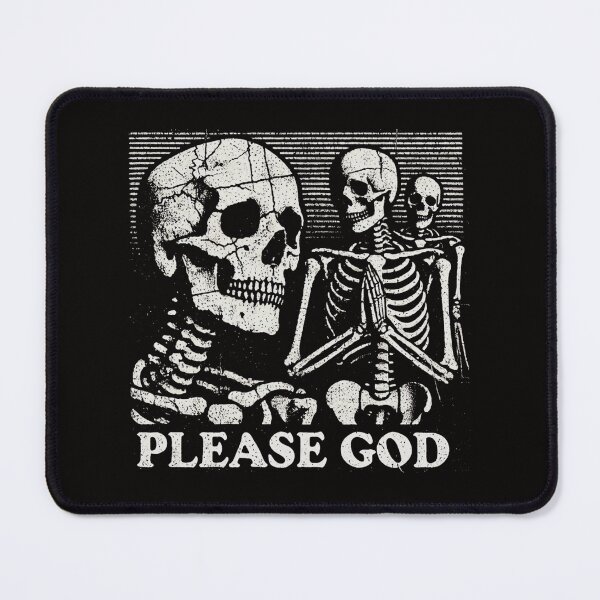 Item preview, Distressed Vintage Skeleton Please God designed and sold by GlowUpDesign.