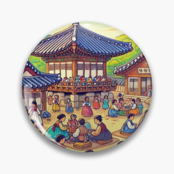 Item preview, Seollal Harmony at Korean Folk Village designed and sold by BobArtGallery.