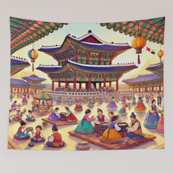 Item preview, Celebración del Seollal en el Palacio Changdeokgung designed and sold by BobArtGallery.