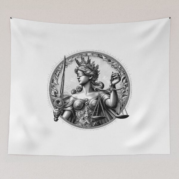 Item preview, From Myth to Canvas Lady Justice's Evolution designed and sold by NTGUILTY.