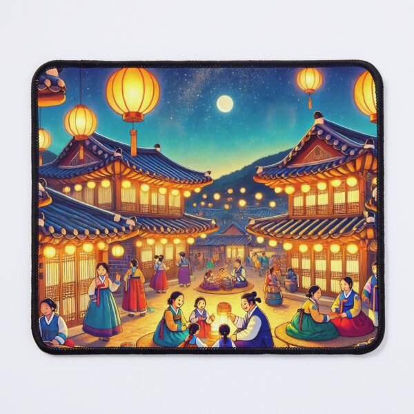 Item preview, Seollal Night at Bukchon Hanok Village designed and sold by BobArtGallery.