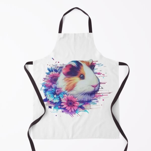 Aperçu de l'œuvre Un cochon d’Inde avec diverses feuilles et fleurs colorées créée et vendue par Marcoshop10.