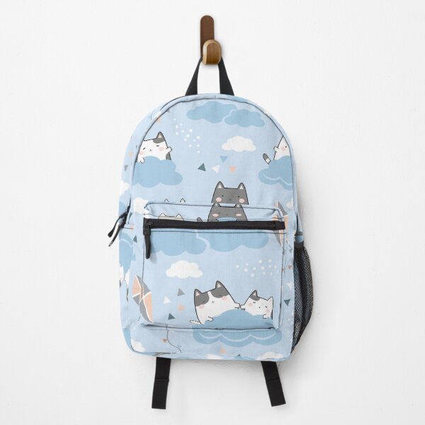 Item preview, Seamless Kawaii Cute Cats Play Kite Cartoon Animals designed and sold by vintageretrostyleshop.