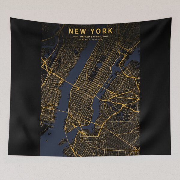 Item preview, New York Golden Map designed and sold by My Digital Mind.