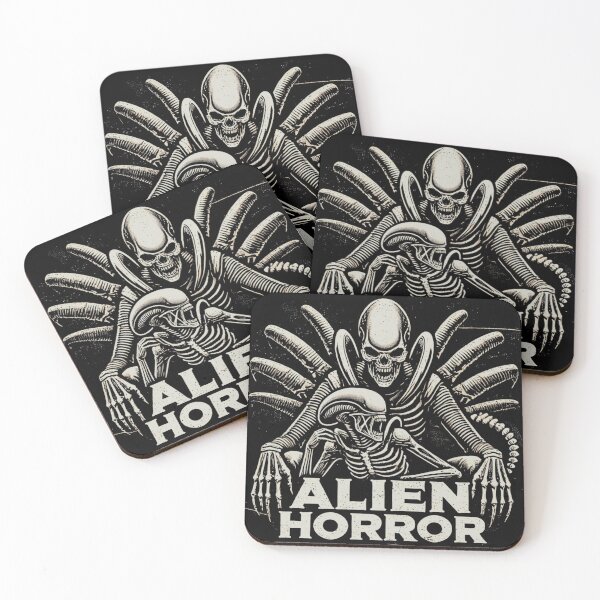 Item preview, Horror alienígena: diseño de esqueleto xenomorfo oscuro designed and sold by GlowUpDesign.