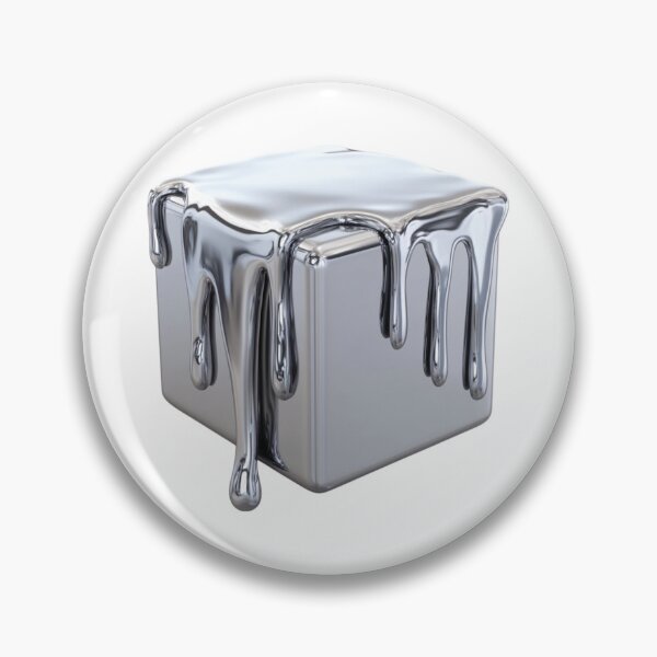 Item preview, A silver metal cube covered with liquid metal designed and sold by DragonflyLP.