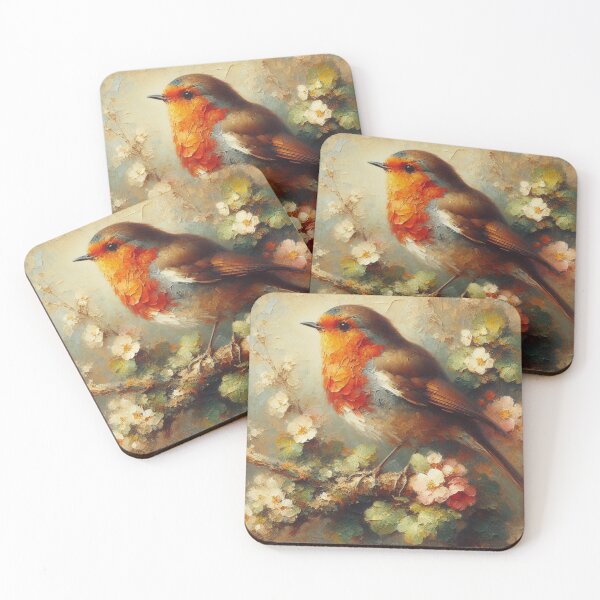 Item preview,  "Vibrant Robin Amid Blossoms" designed and sold by mustardseed-410.