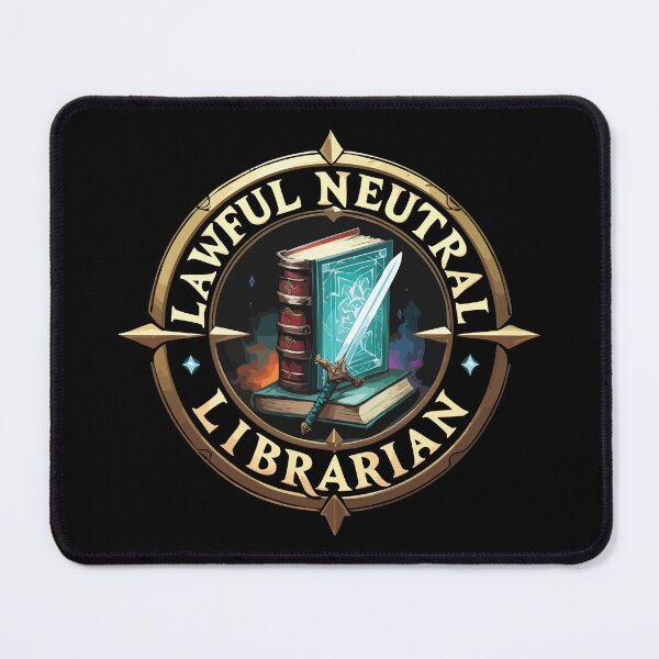 Item preview, Lawful Neutral RPG Librarian designed and sold by CrownedCanvas.