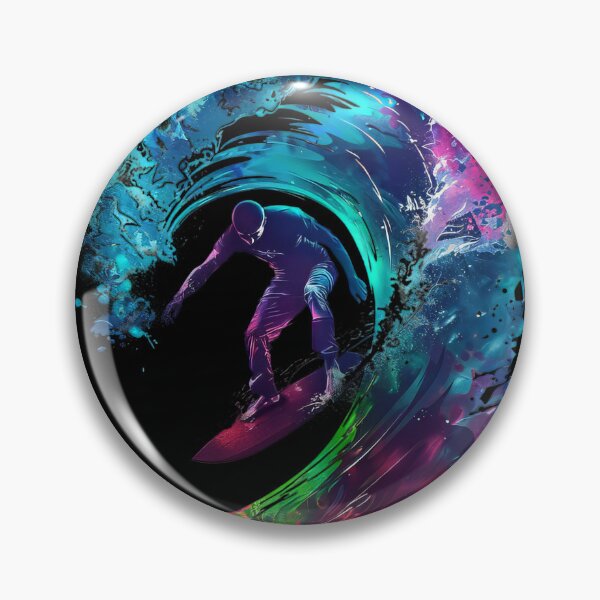 Item preview, Vibrant Surfing Wave – Abstract Splash Art designed and sold by EmiBarDesign.