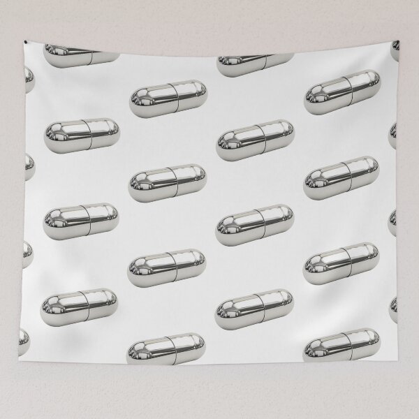 Item preview, liquid metal silver pill designed and sold by DragonflyLP.