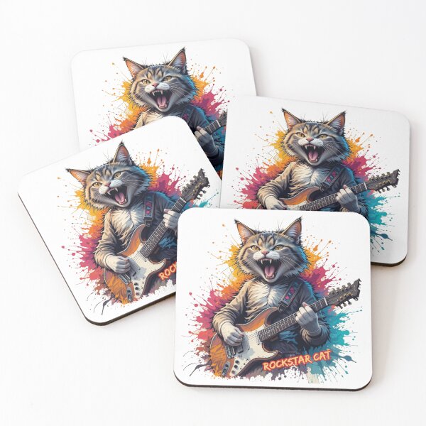 Item preview, Rockstar Cat  designed and sold by DigitalArtTK.