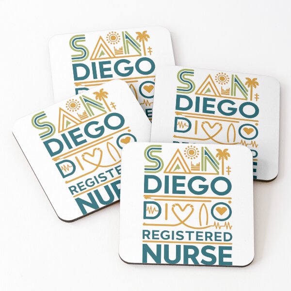 Item preview, Colorful San Diego Registered Nurse Graphic Design | Vibrant Icons & Symbols | Perfect Gift for Nurses designed and sold by MoMidoStore.