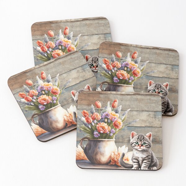 Item preview, Kitty Loves Flowers designed and sold by Jessielee72.