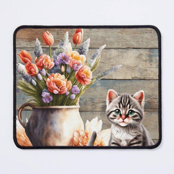 Item preview, Kitty Loves Flowers designed and sold by Jessielee72.