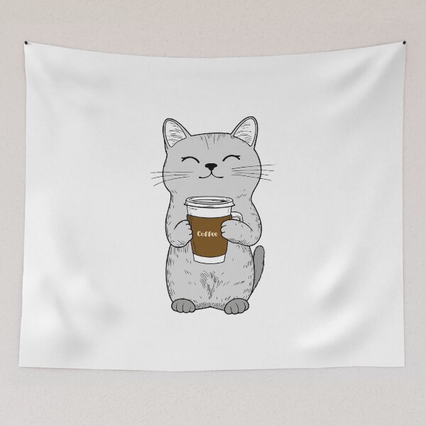 Item preview, Coffee cat t-shirt designed and sold by Fixelgraphic.