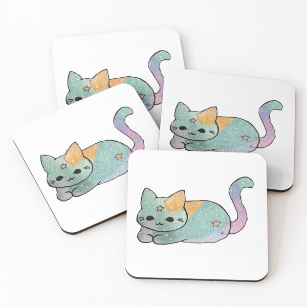 Item preview, Space Kitten with Stars designed and sold by Farbenmieze.
