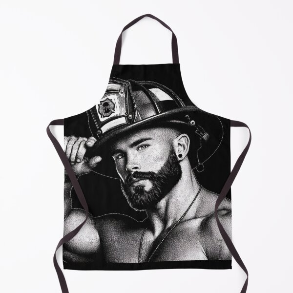 Item preview, Pointillism Gay Firefighter Hot Stuff LGBTQ Pride Graphic Design designed and sold by ItsAKinkThing.