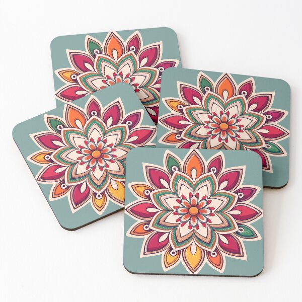 Item preview, Floral Indian Rangoli Design designed and sold by Jollys-ArtShop.