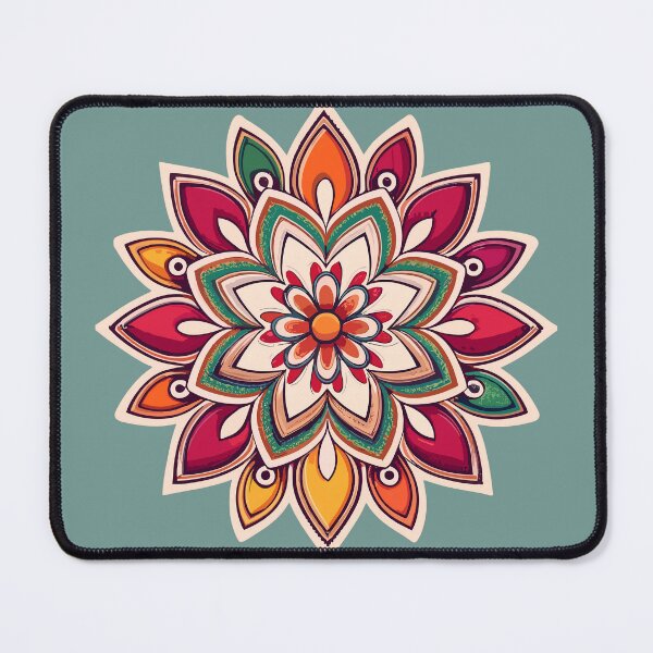 Item preview, Floral Indian Rangoli Design designed and sold by Jollys-ArtShop.