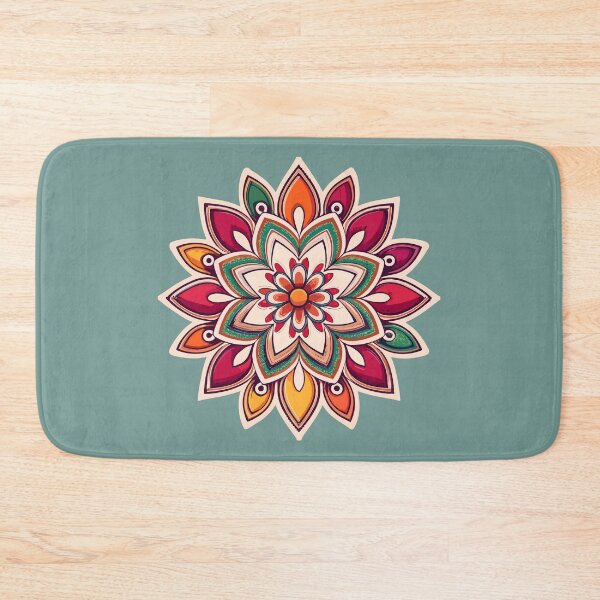 Item preview, Floral Indian Rangoli Design designed and sold by Jollys-ArtShop.