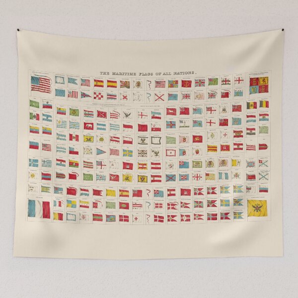 Item preview, The Maritime Flags of All Nations, 1851 designed and sold by Craphe.