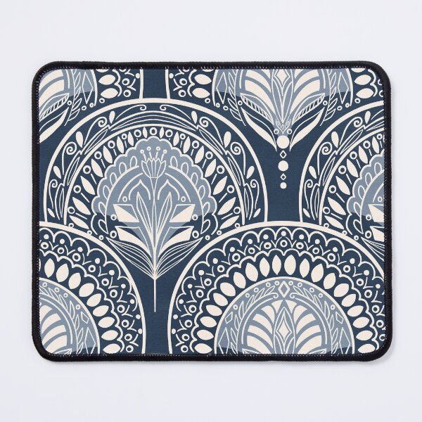 Item preview, Boho Doodle Mermaid Scales - Navy designed and sold by Tangerine-Tane.