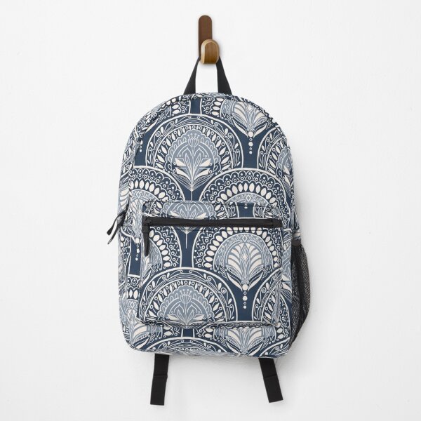 Item preview, Boho Doodle Mermaid Scales - Navy designed and sold by Tangerine-Tane.