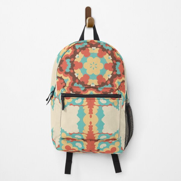 Item preview, Retro Mandala Blue Red and Yellow designed and sold by WormholeOrbital.