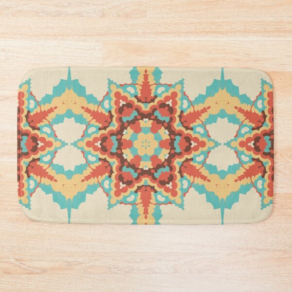 Item preview, Retro Mandala Blue Red and Yellow designed and sold by WormholeOrbital.