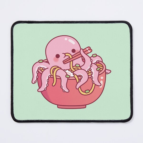 Item preview, Cute Octopus Eating Ramen Noodles In Bowl designed and sold by rustydoodle.