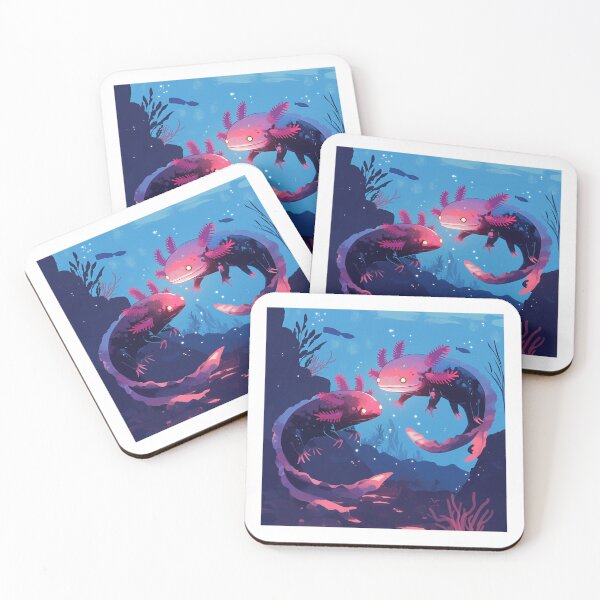Item preview, Cute two happy axolotls designed and sold by SMARTKIT  DESIGNAGENCY.