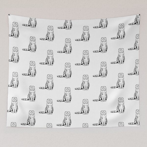 Item preview, British Shorthair cat, beautiful cat, graphics, tattoo, cat silhouette designed and sold by Tetiana Pohurska.