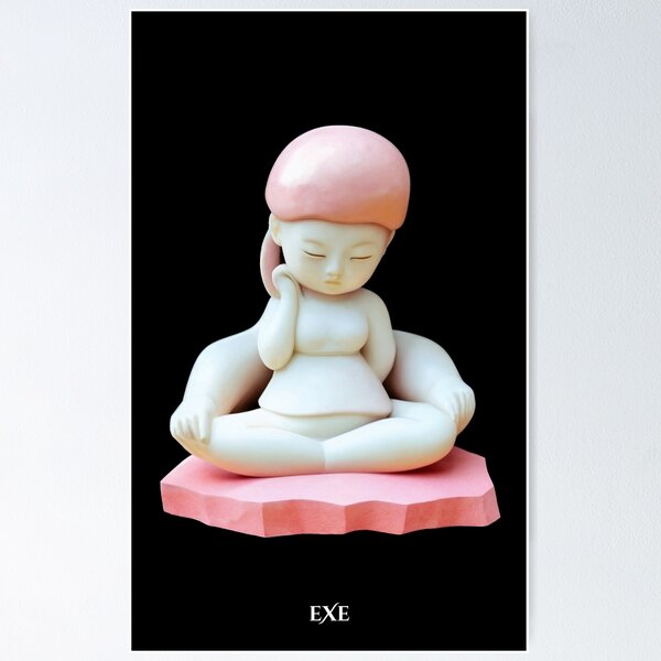Item preview, Meditating Girl Pink Porcelain Sculpture designed and sold by immarkoffartexe.