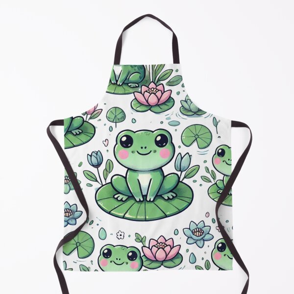 Item preview, Cute Frogs & Lily Pads – Adorable Cartoon Frog Pattern designed and sold by Kayshies8120.