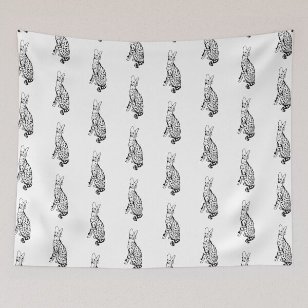 Item preview, savannah cat, spotted cat, wild cat, beautiful cat, graphics, tattoo designed and sold by Tetiana Pohurska.