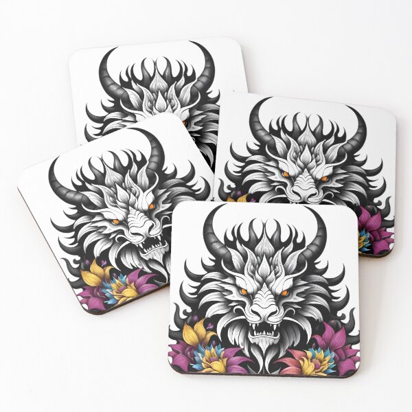 Item preview, Black and White Monster in Flowers designed and sold by Pepelatc.