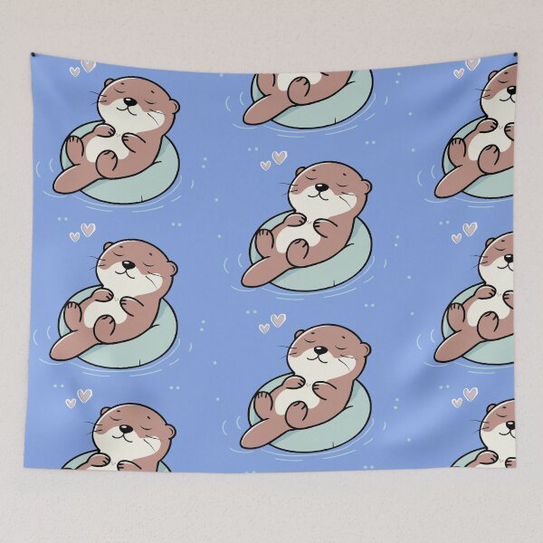 Item preview, Relaxed otter – cute illustration for serenity designed and sold by Kisho.