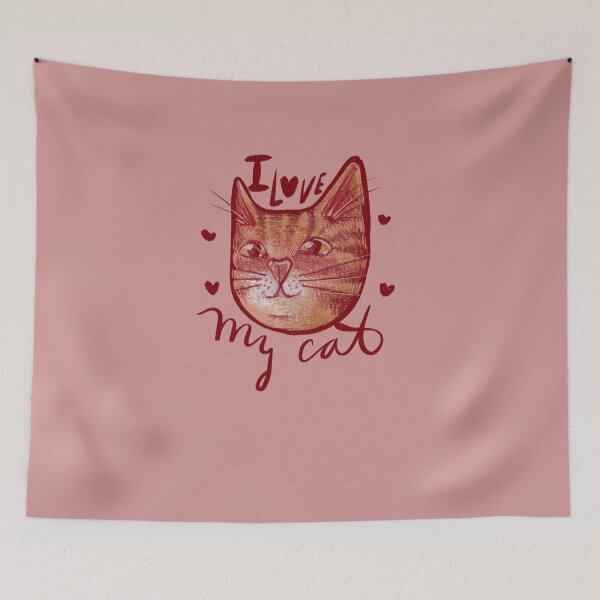 Item preview, I Love my Cat designed and sold by FrictionMaxxing.