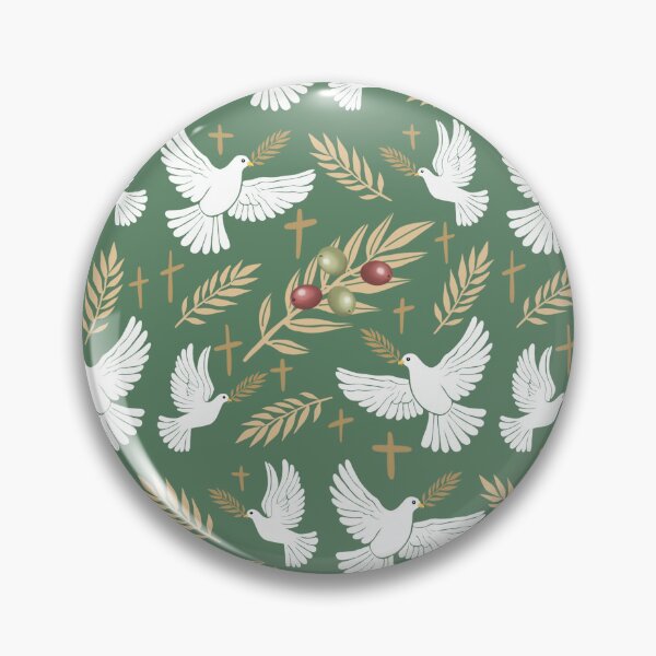 Item preview, Christian Easter Crosses, Doves and Olive Branches Seamless Pattern designed and sold by SpiritedArtwork.