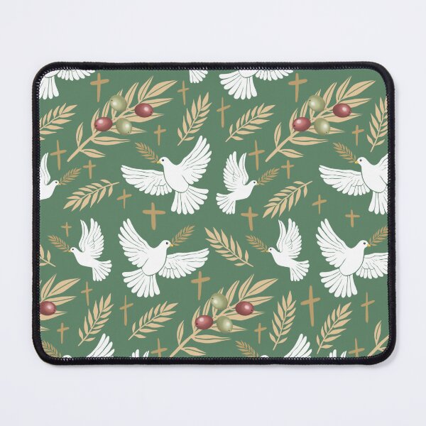 Item preview, Christian Easter Crosses, Doves and Olive Branches Seamless Pattern designed and sold by SpiritedArtwork.