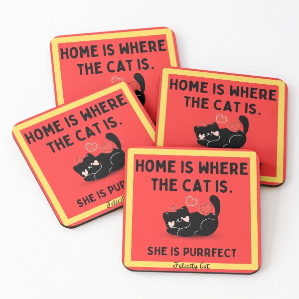 Item preview, Home Is Where the Cat Is - Felicity Cat Design designed and sold by Posivibez Designs.