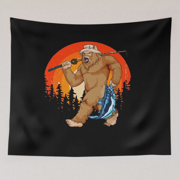 Item preview, Catfishing Bigfoot Hunting Fisherman Outdoor Fishing designed and sold by Dressed For  Duty.