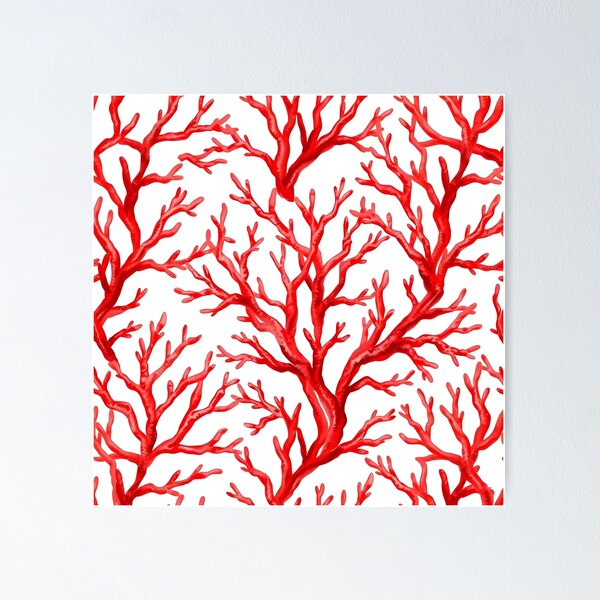 Item preview, Red Coral Watercolor designed and sold by svarupa.