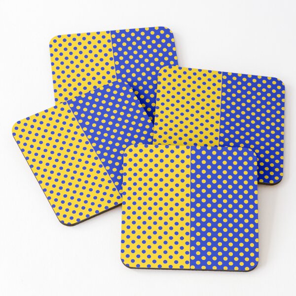 Item preview, Half Blue Yellow Polka Dots Pattern  designed and sold by PatternTitan.