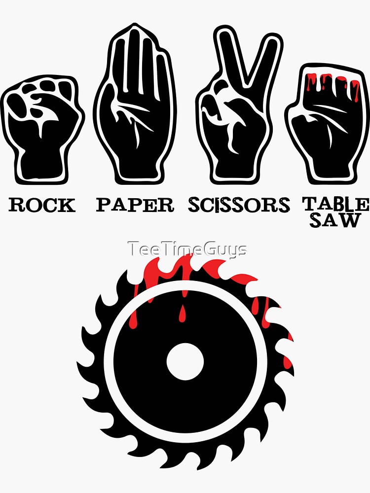 Rock, Paper, Scissors, Grinder Sticker