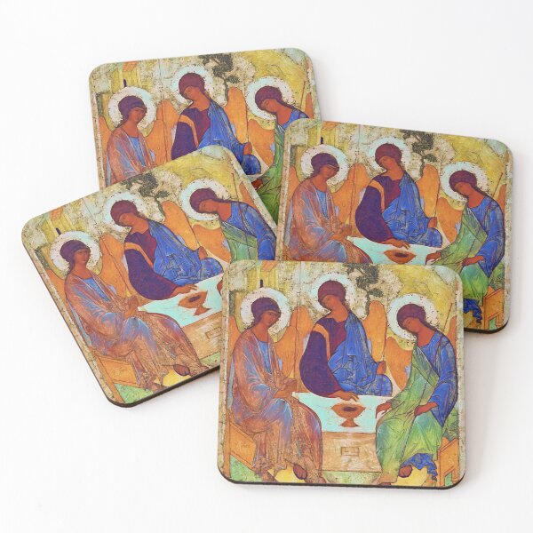 Item preview, Holy Trinity icon Andrei Rublev bright colous designed and sold by tmn.