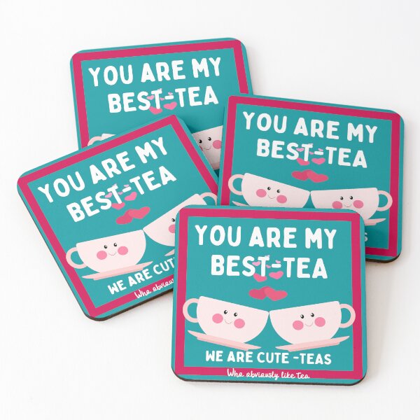 Item preview, Cute Tea Lovers - Playful Tea Quote Design designed and sold by Posivibez Designs.